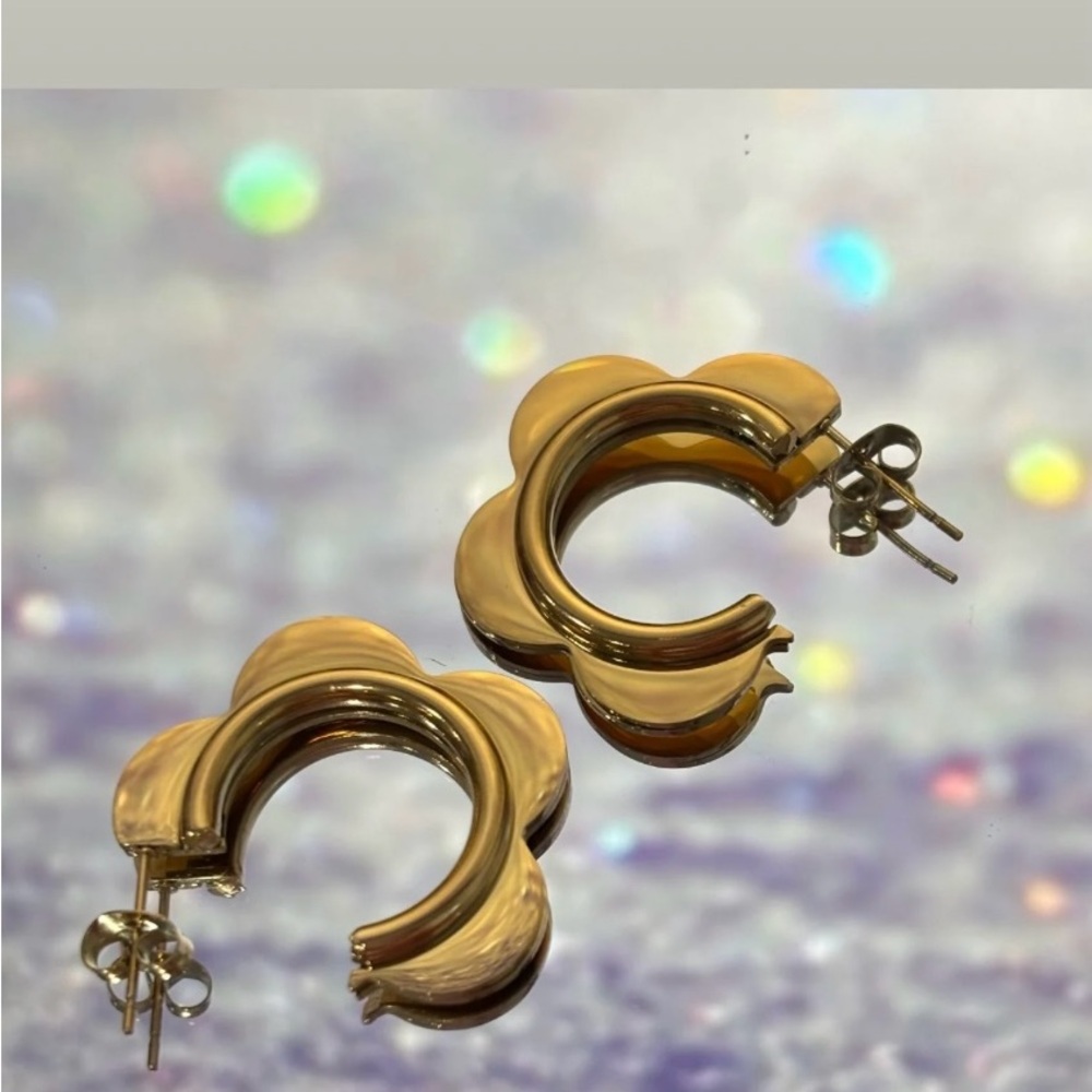 18 k gold plated Stainless steel  earrings